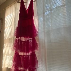 Pink tuell boutique dress size large.